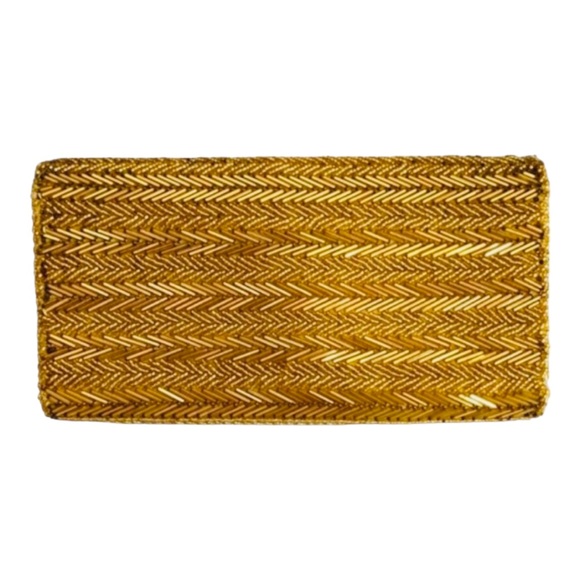 Vintage Gold Beaded 1940’s Clutch Bag - Picture 3 of 4